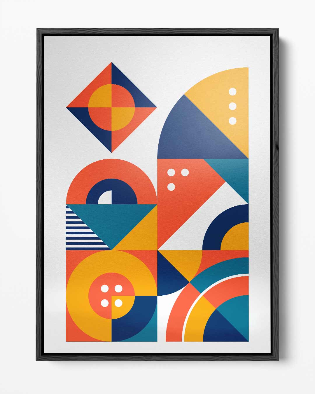 Energiek Geometrisch Canvas Kunstwerk-canvas-dibond-plexiglas-wanddecoratie-WallArtistic