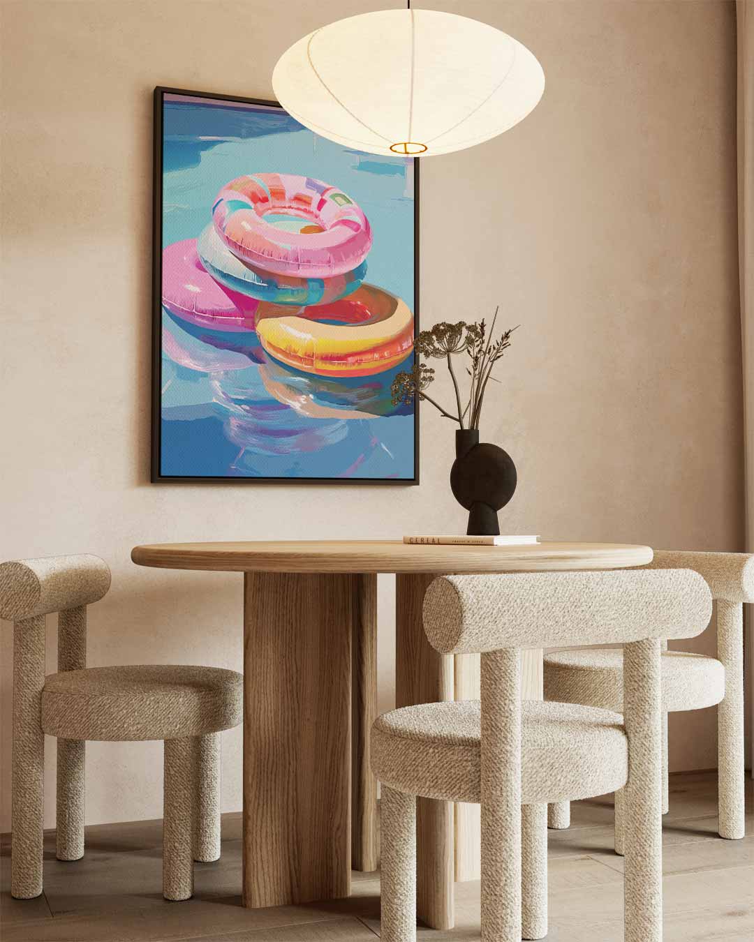 Zomerse Zwembad Fun Kunstwerk-canvas-dibond-plexiglas-wanddecoratie-WallArtistic