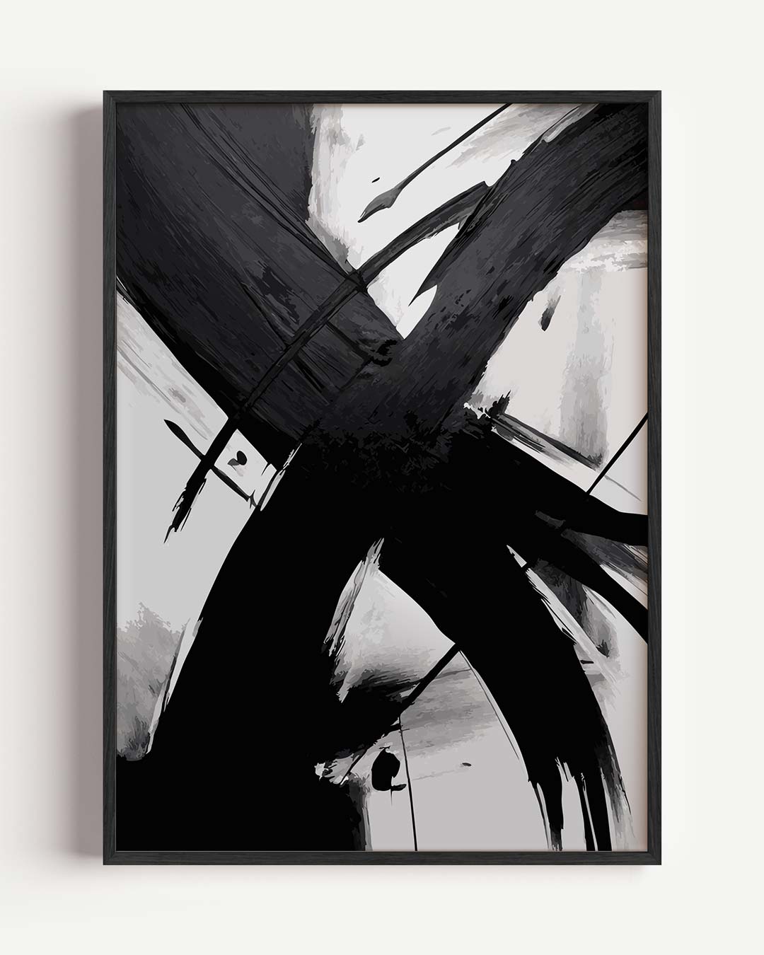 Abstracte Kunst Zwart-Wit Poster