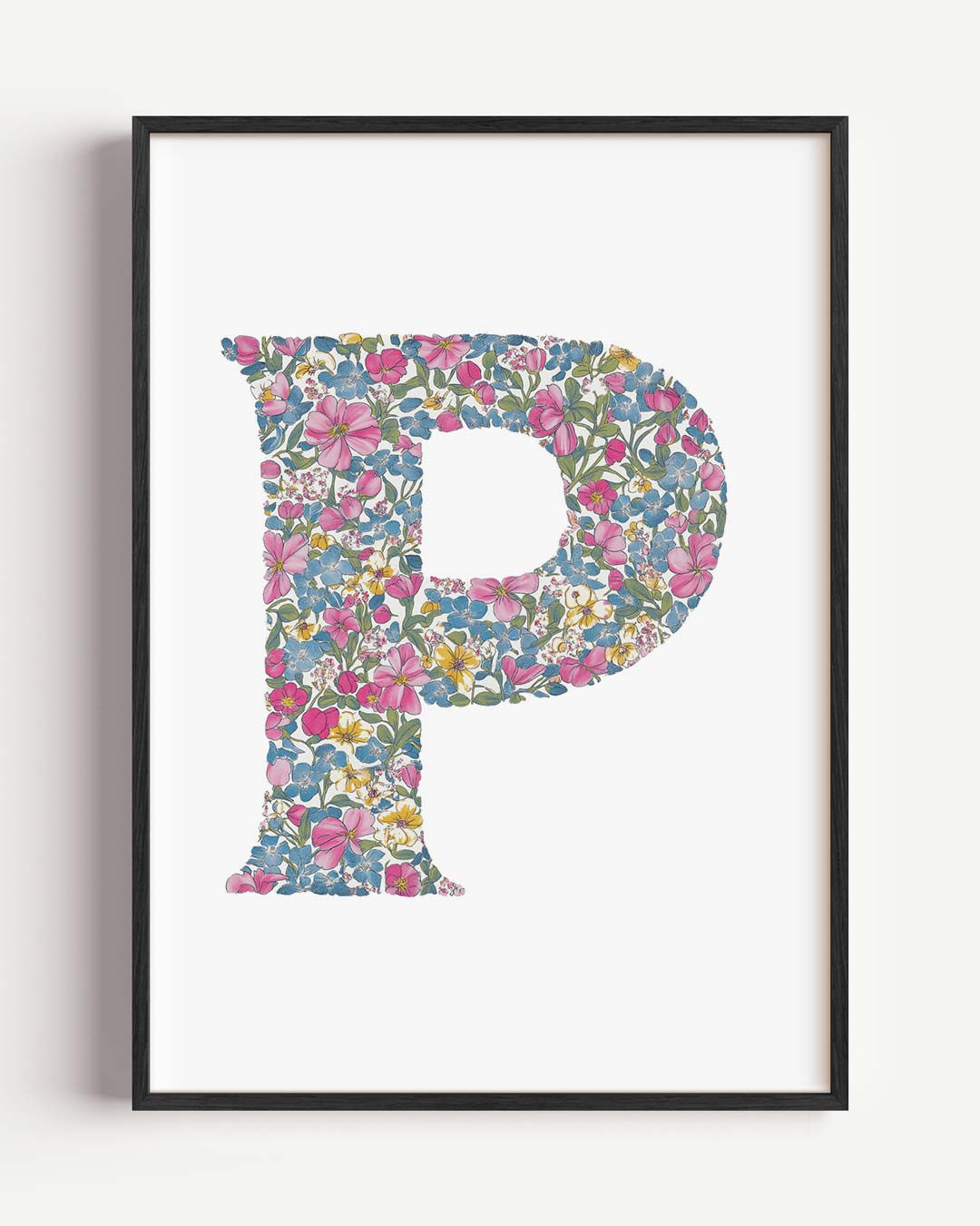 Bloemenletter P Poster