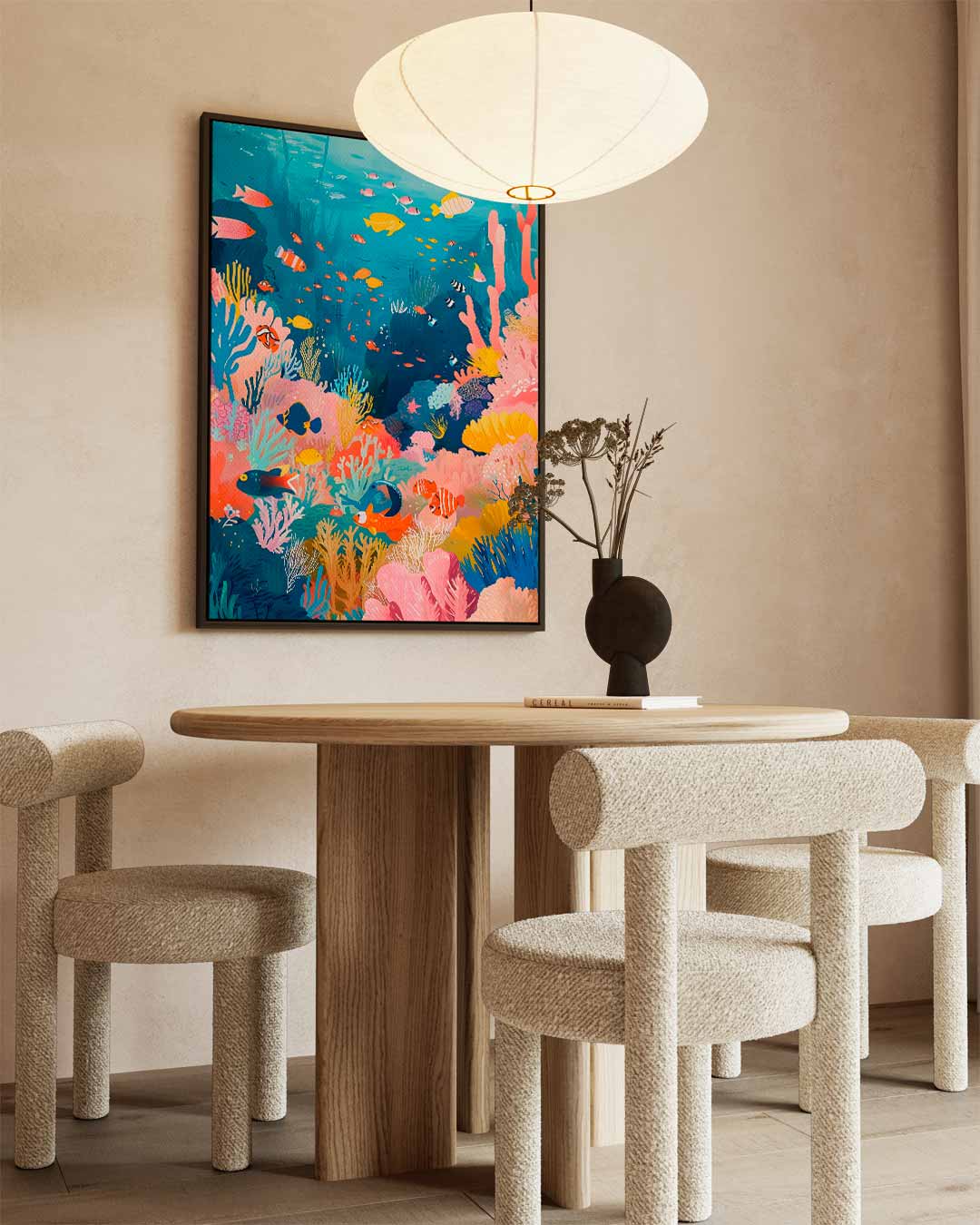 Kleurrijk Koraalrif Avontuur Kunstwerk-canvas-dibond-plexiglas-wanddecoratie-WallArtistic