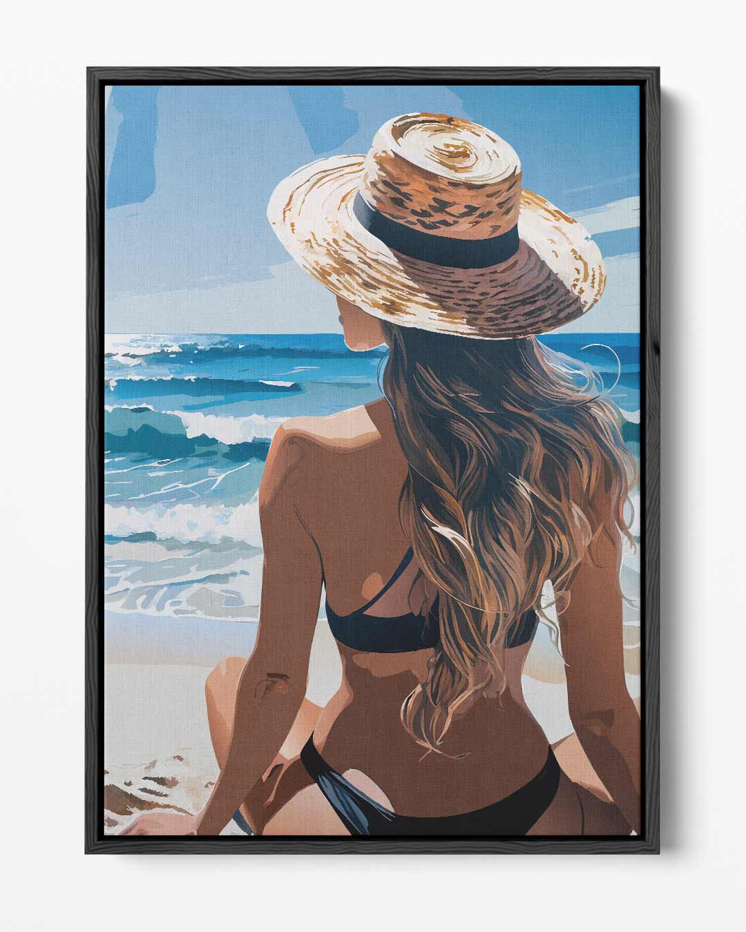 Zomers Stranduitzicht Kunstwerk-canvas-dibond-plexiglas-wanddecoratie-WallArtistic