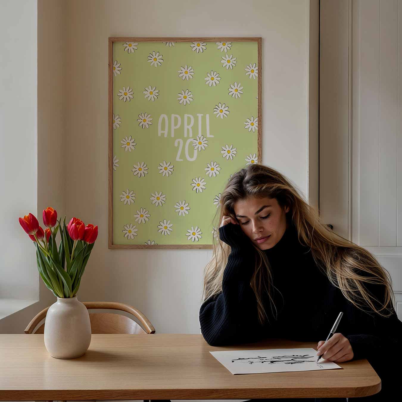 Lente Vibes Bloemenposter-WallArtistic