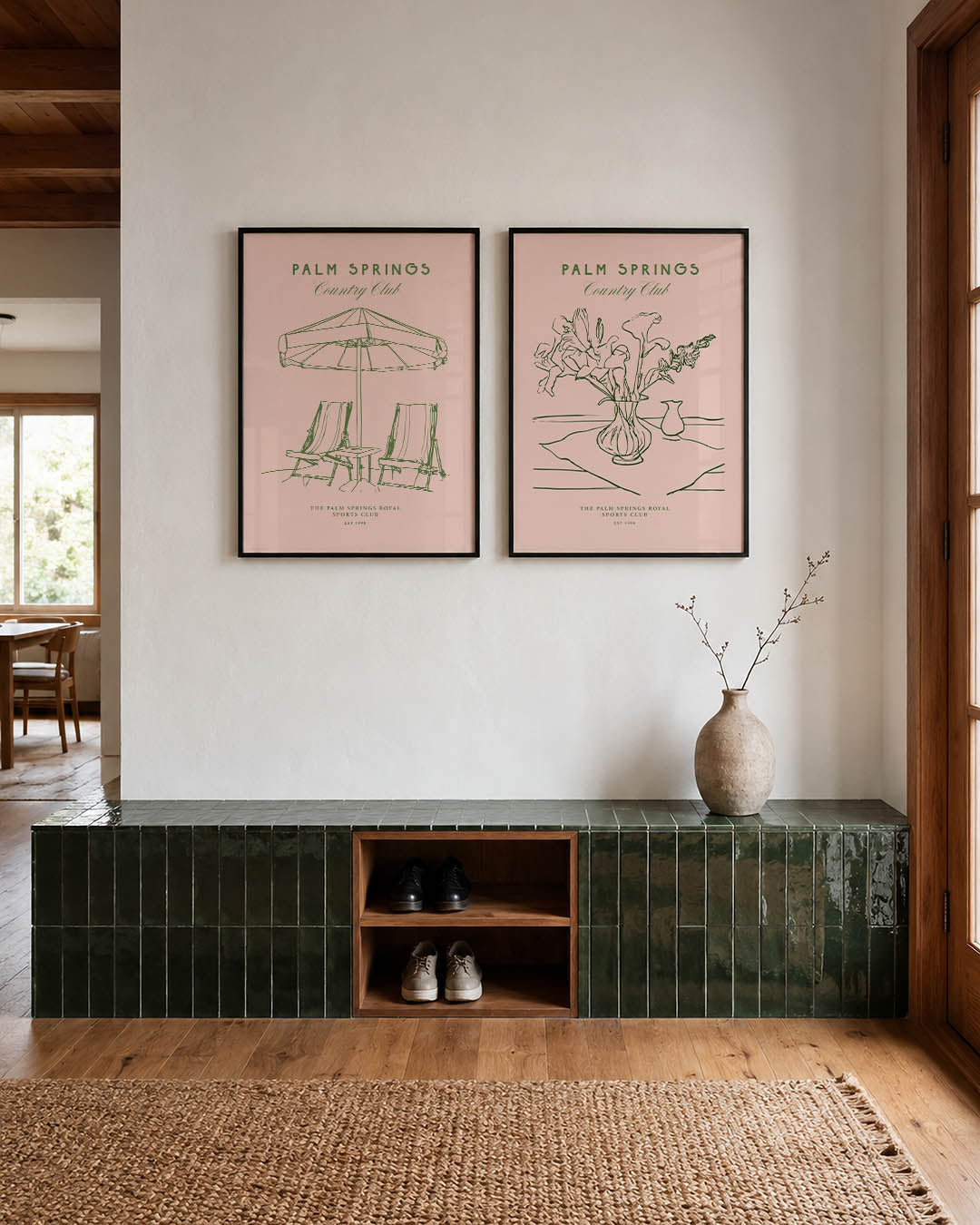 Zomerse lijnenschets Posterset