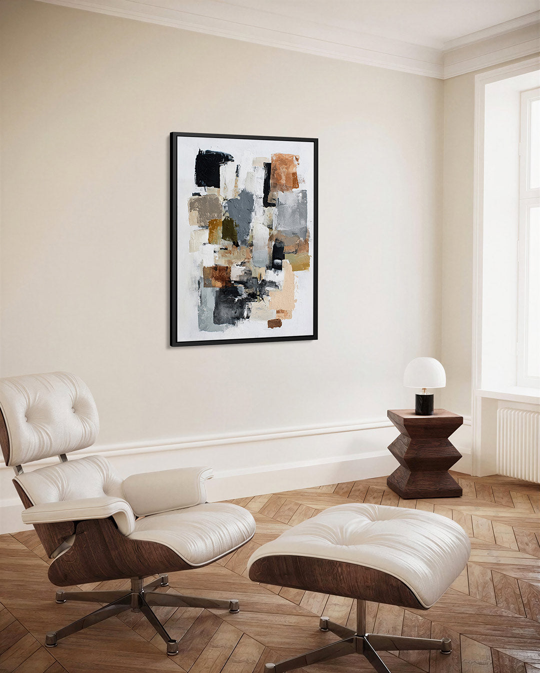 Dynamische kleurencompositie Kunstwerk