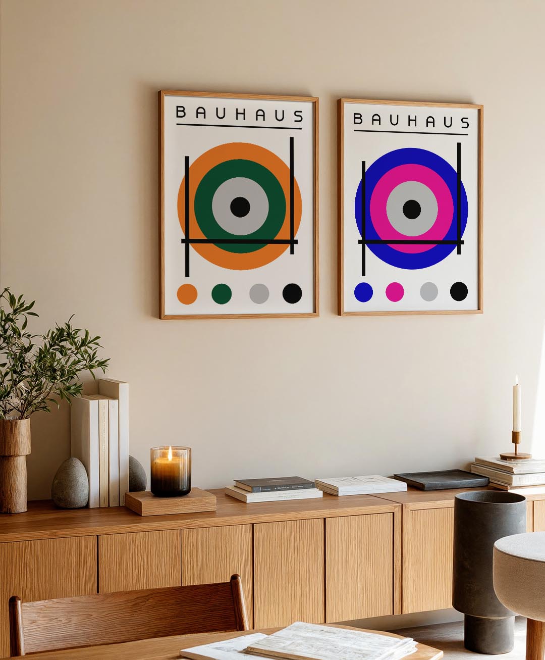 Cirkel en lijnen Posterset
