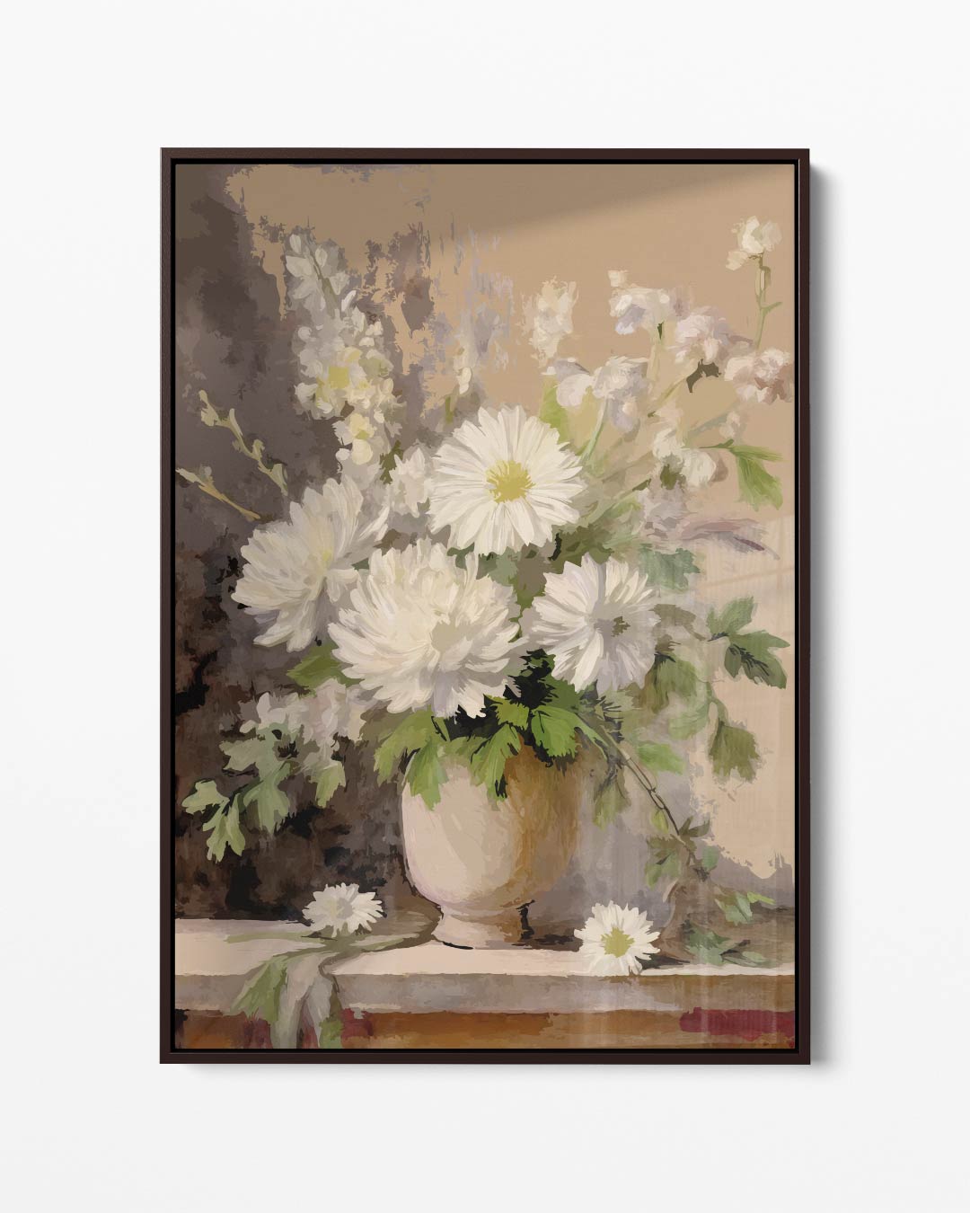 Elegante Bloemenpracht in Vaas Kunstwerk-canvas-dibond-plexiglas-wanddecoratie-WallArtistic