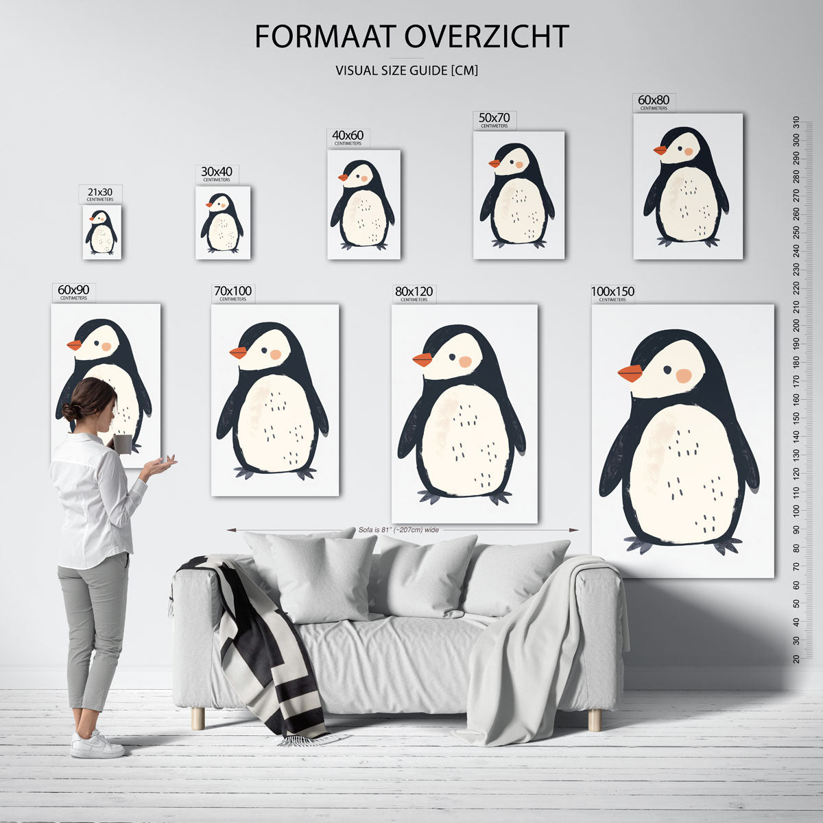 Schattige pinguïn Poster