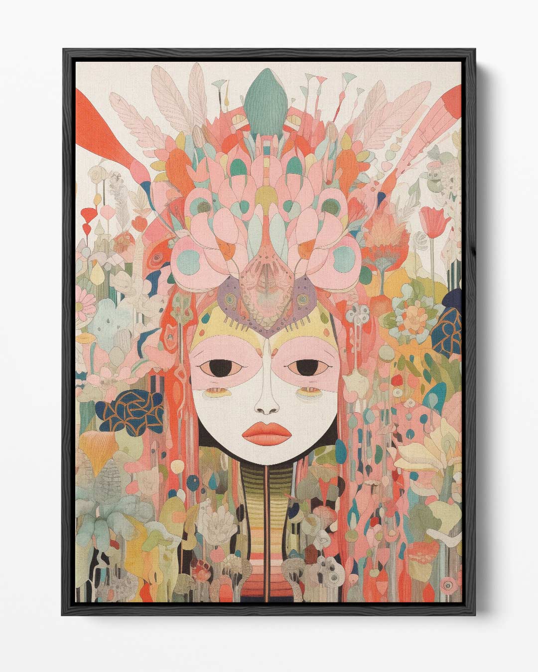 Vrolijke Fantasiegezichten Kunstwerk-canvas-dibond-plexiglas-wanddecoratie-WallArtistic