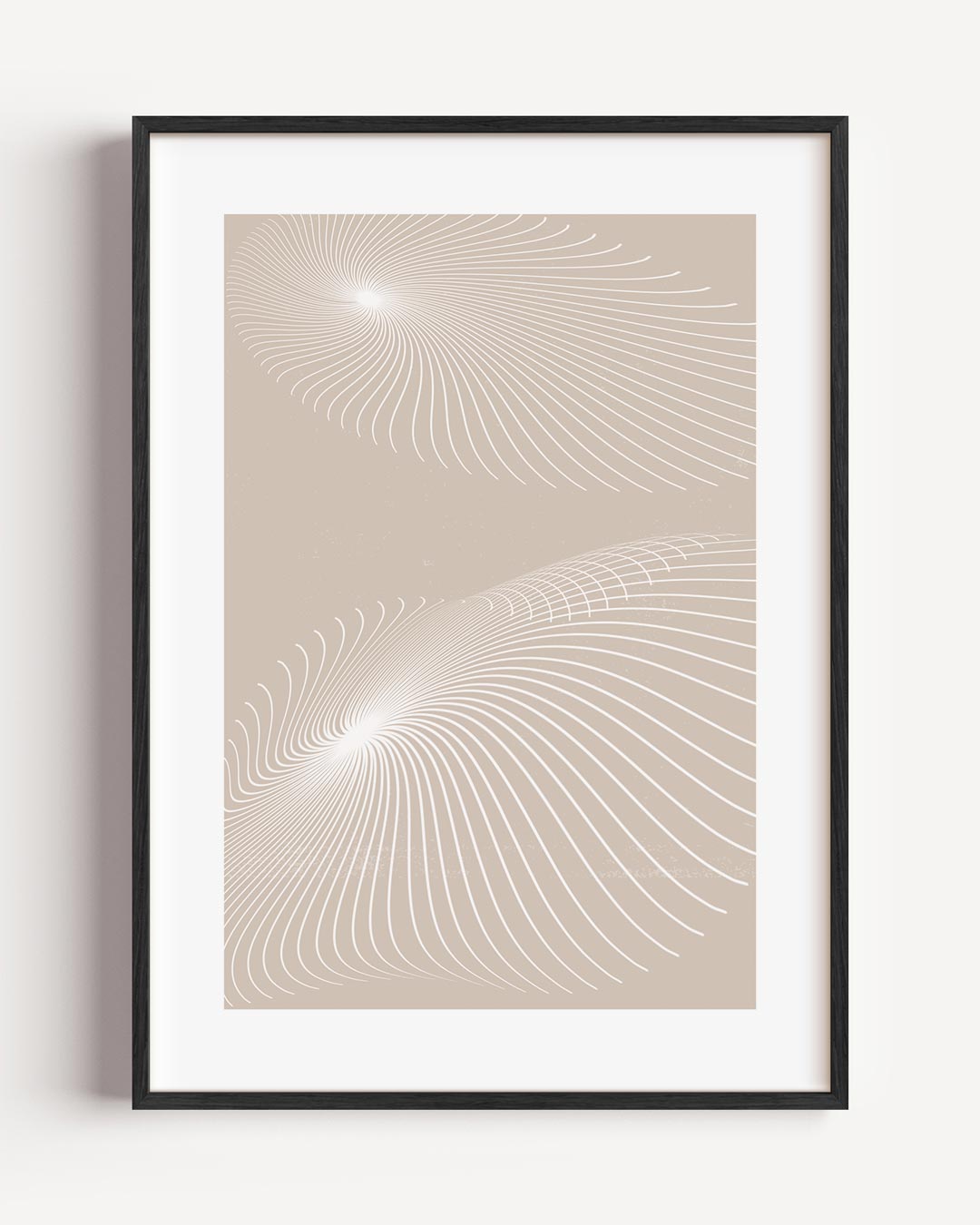 Zacht Beige Spiraal Kunst Poster-WallArtistic