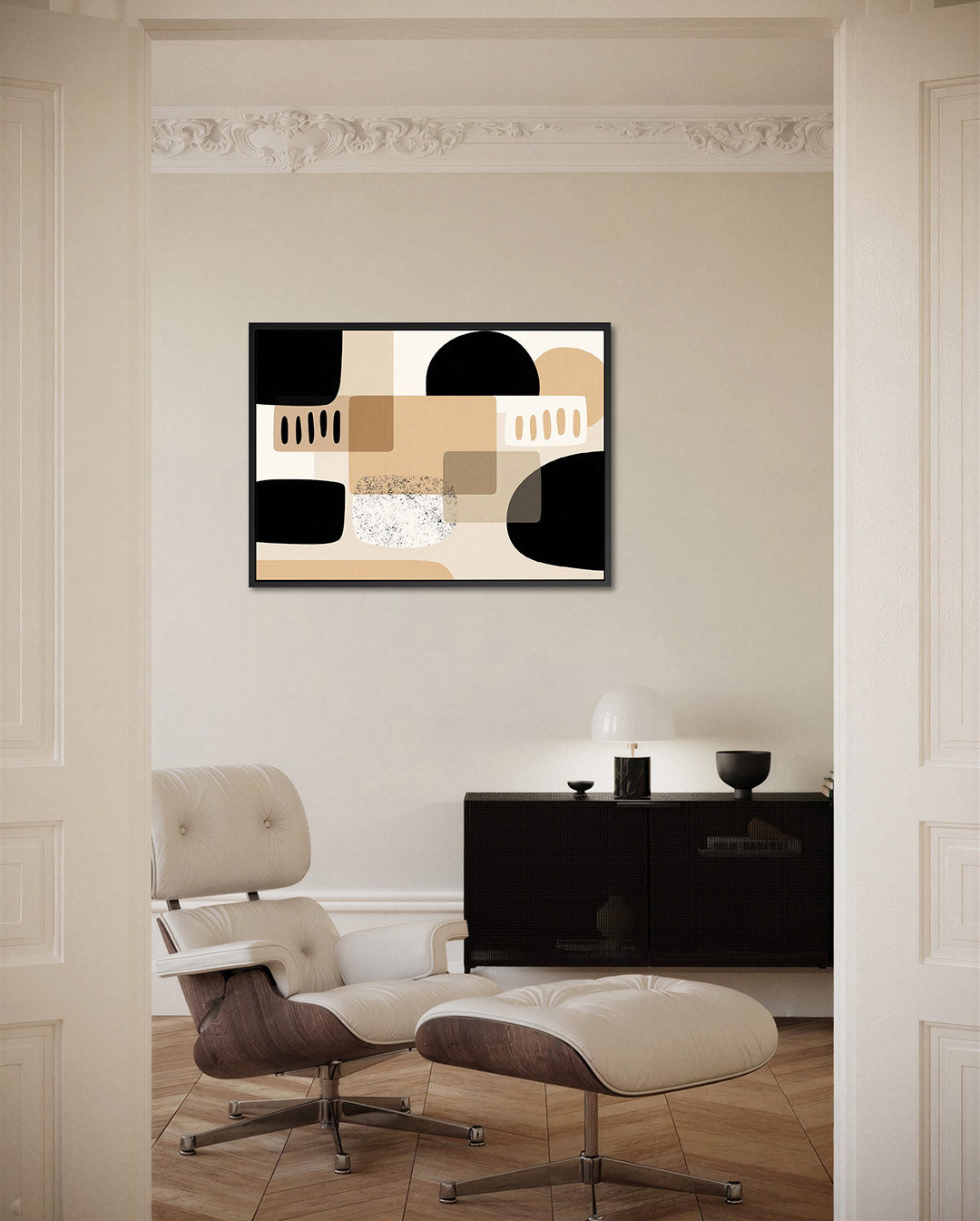 Geometrische vormen compositie Kunstwerk