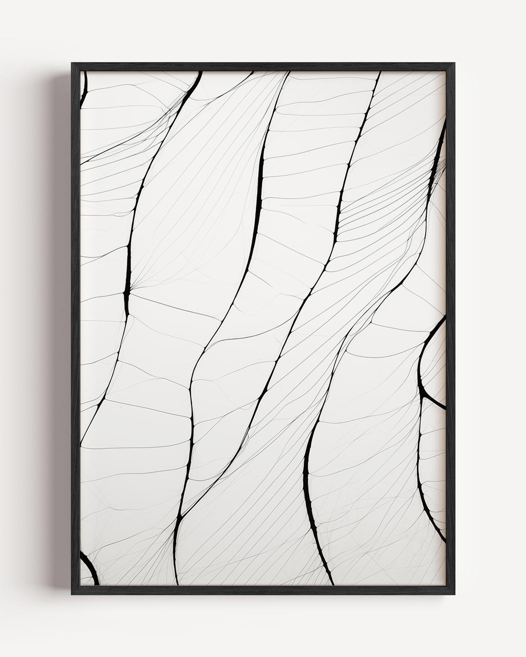 Elegante Zwart-Wit Lijnkunst Poster-WallArtistic