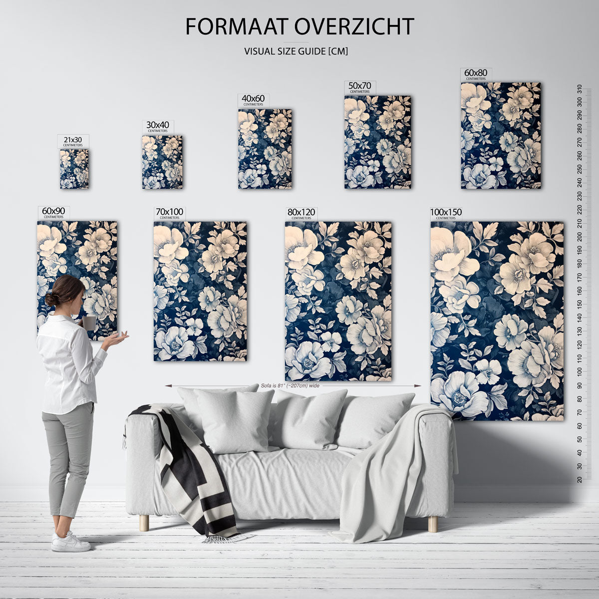 Bloemen en bladeren Poster