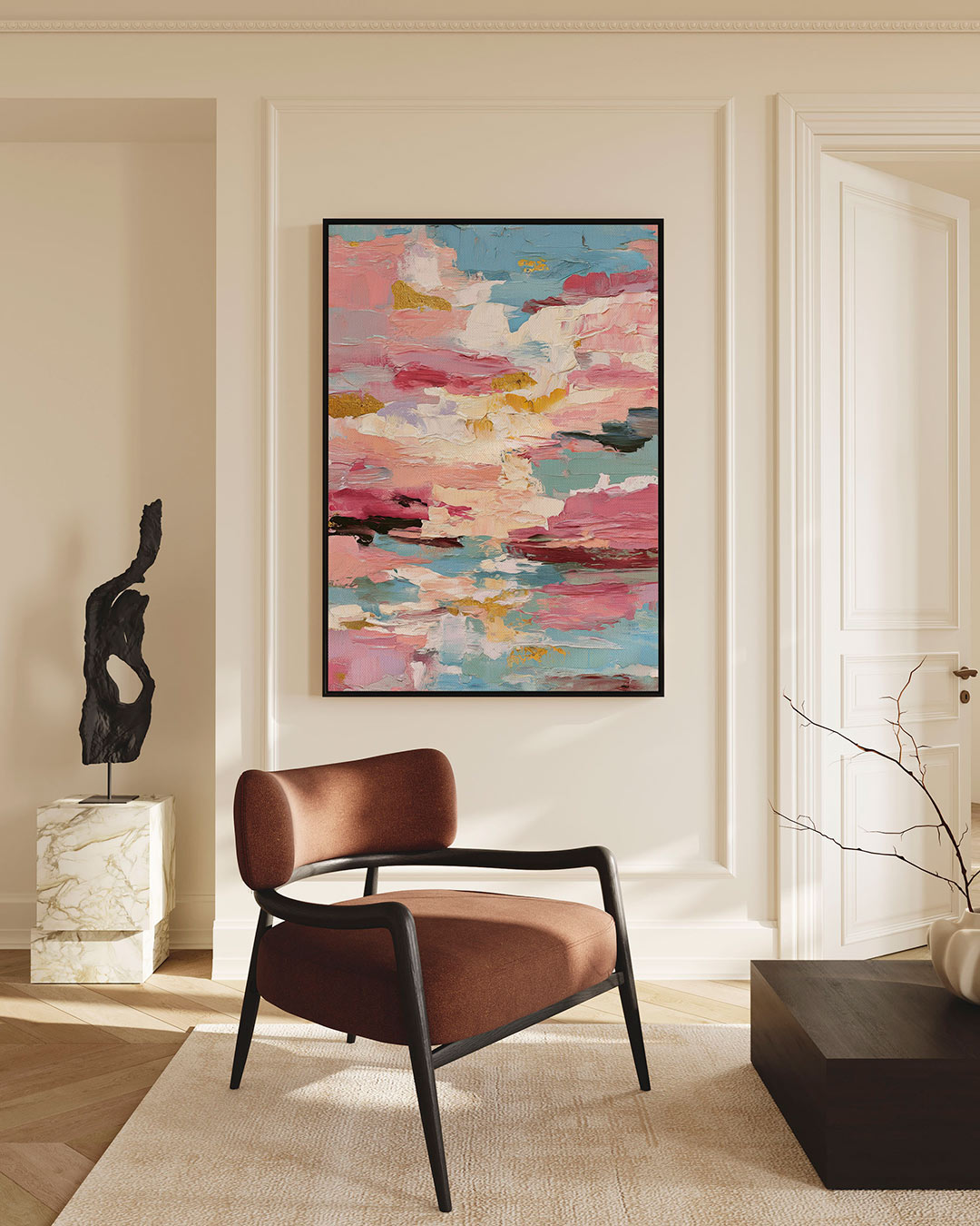 Kleurrijke vegen Kunstwerk