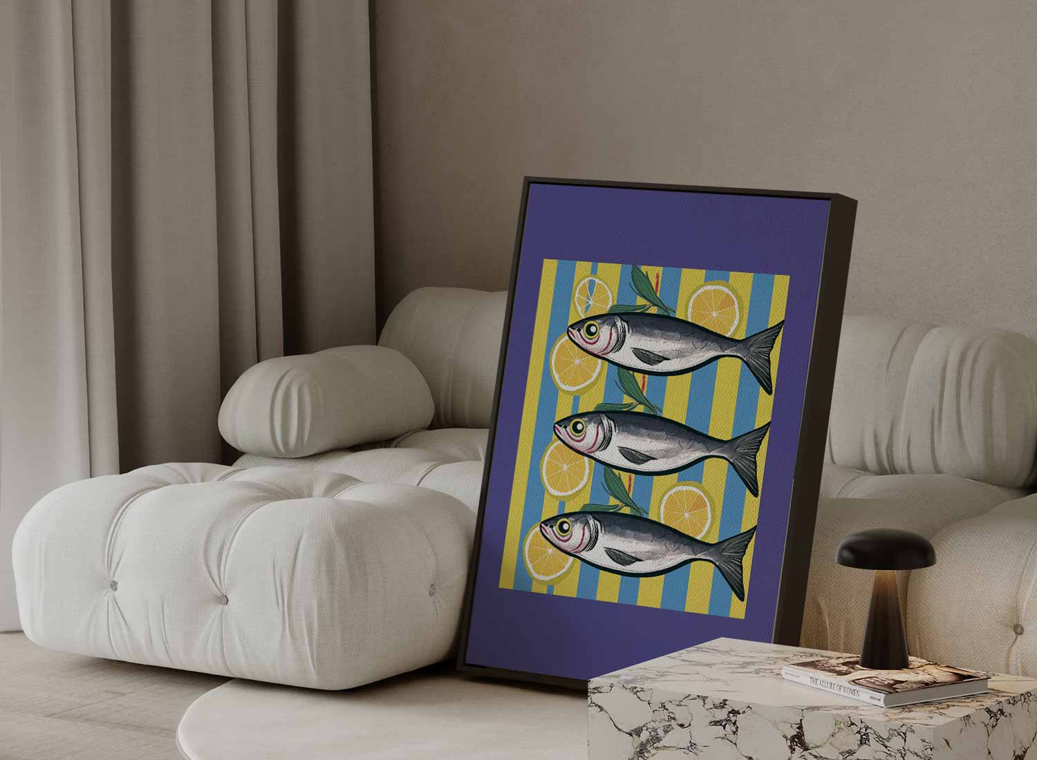 Zomerse Vischarmonie Kunstwerk-canvas-dibond-plexiglas-wanddecoratie-WallArtistic