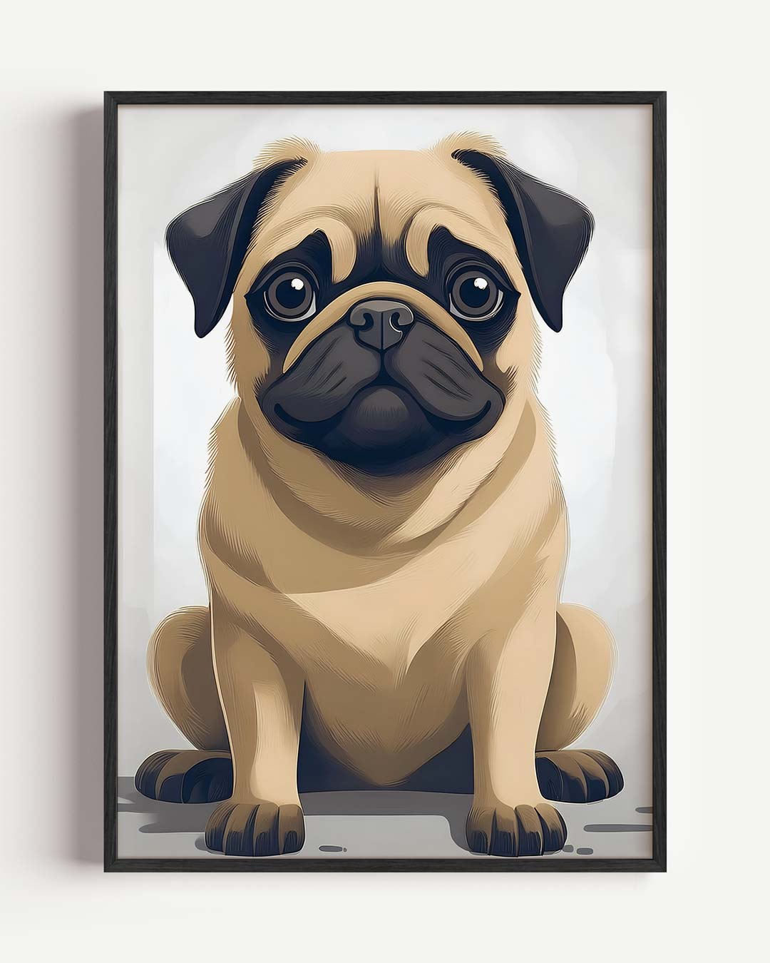 Schattige Mopshond Poster