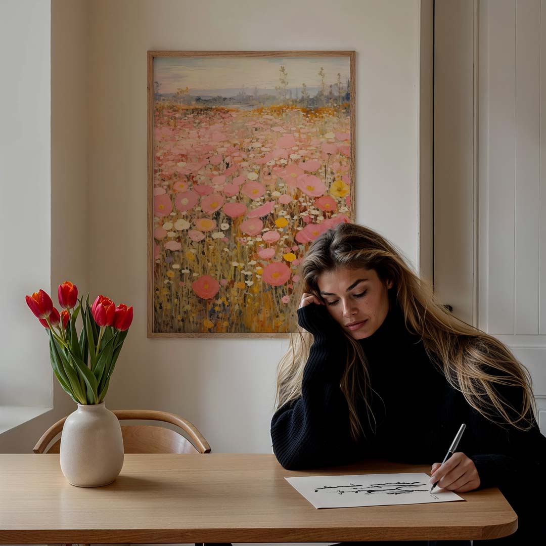Veld van Bloemen Poster-WallArtistic