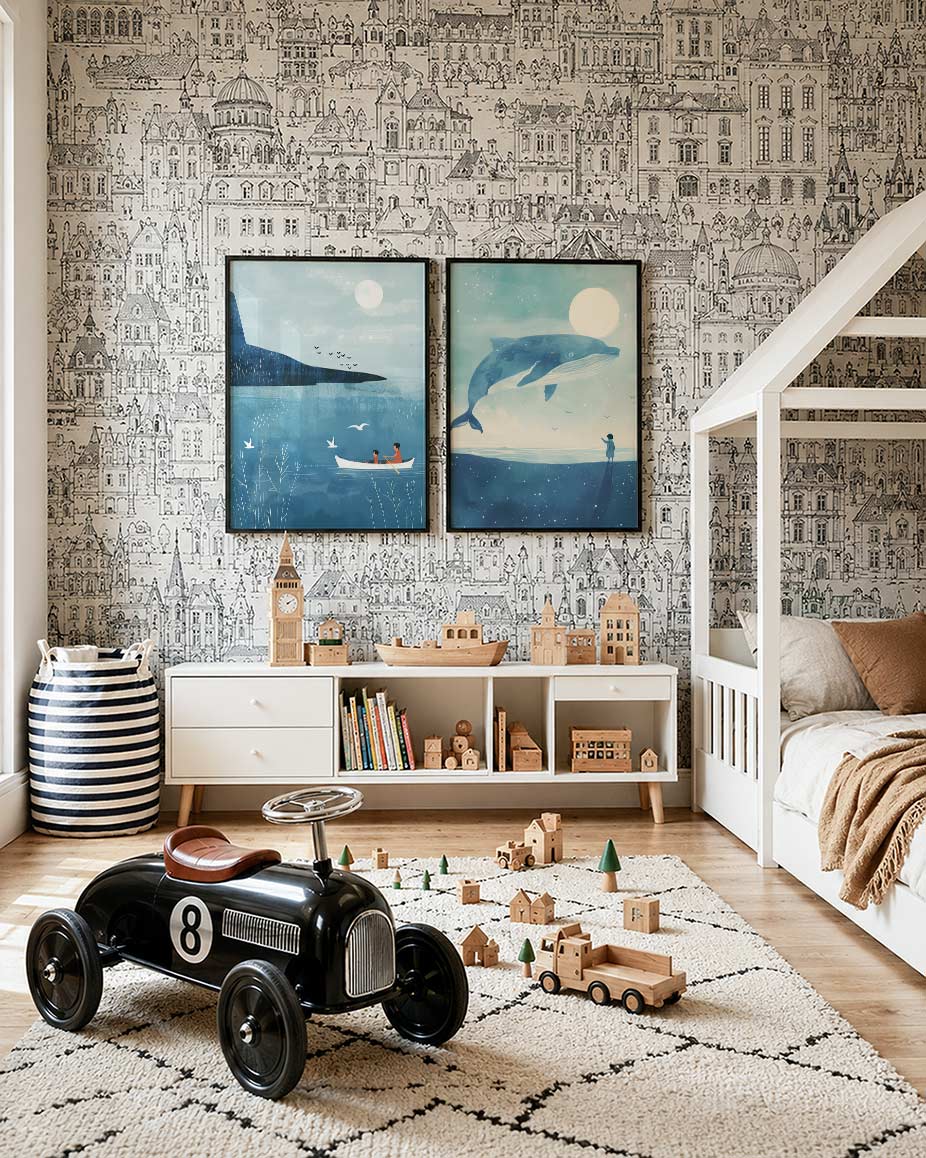 Rustige waterwereld Posterset