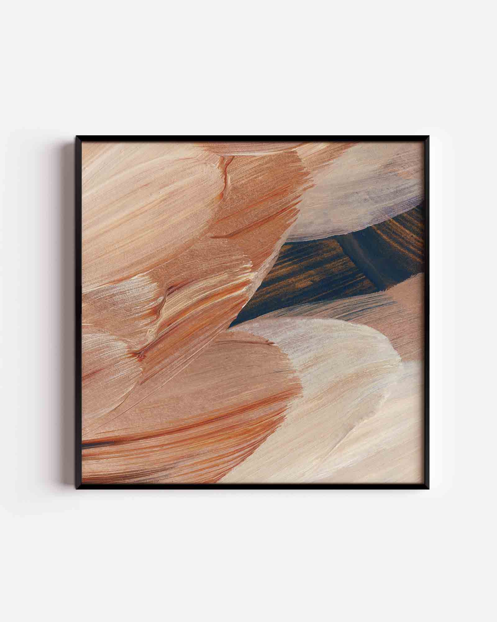 Abstracte penseelstreken Poster