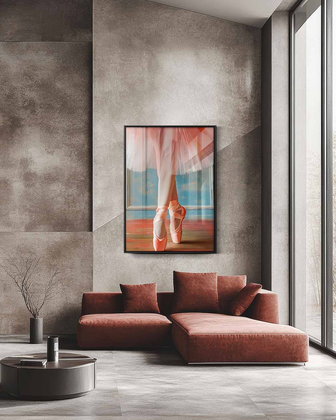 Elegantie in Ballet Kunstwerk-canvas-dibond-plexiglas-wanddecoratie-WallArtistic