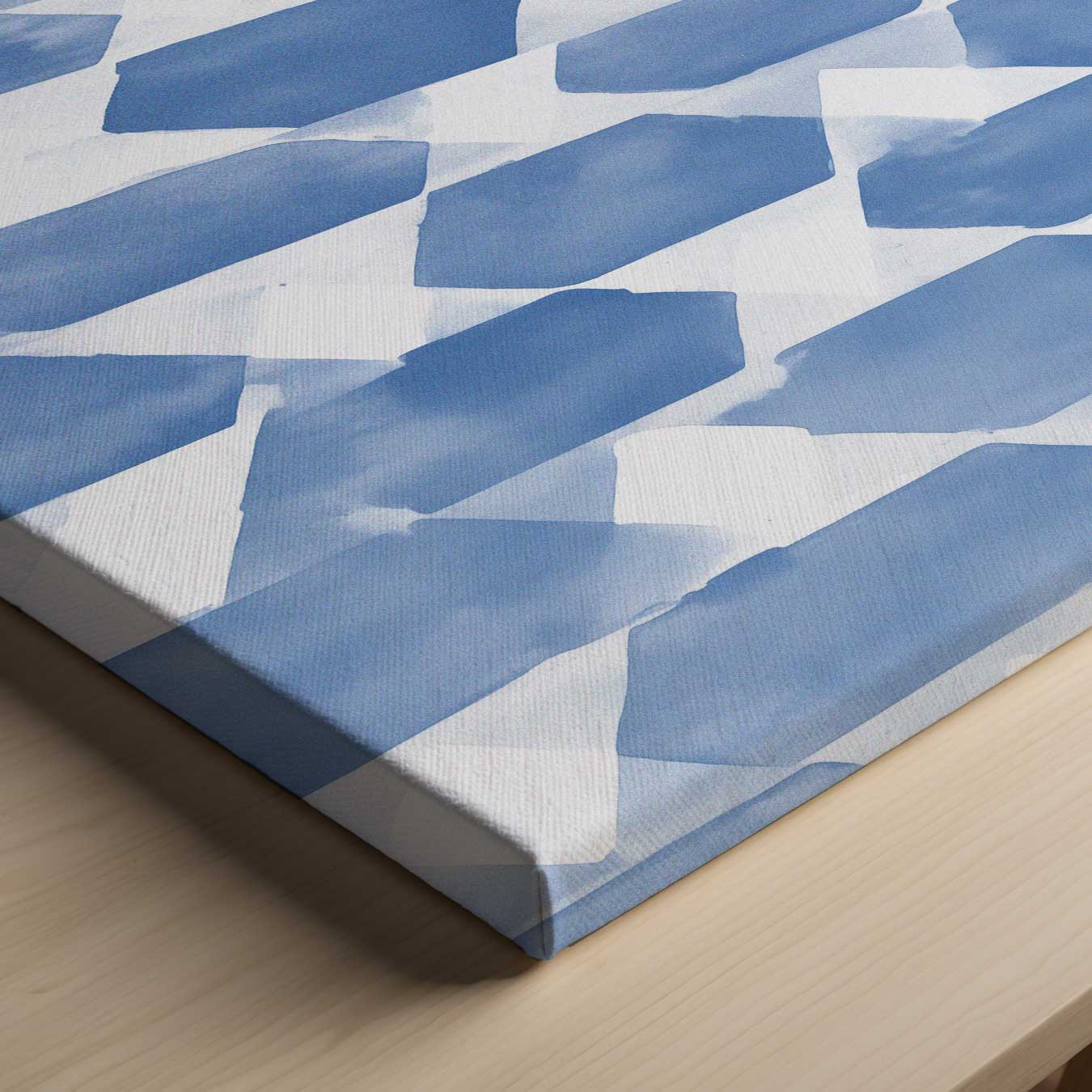 Blauwe Geometrische Harmonie Kunstwerk-canvas-dibond-plexiglas-wanddecoratie-WallArtistic