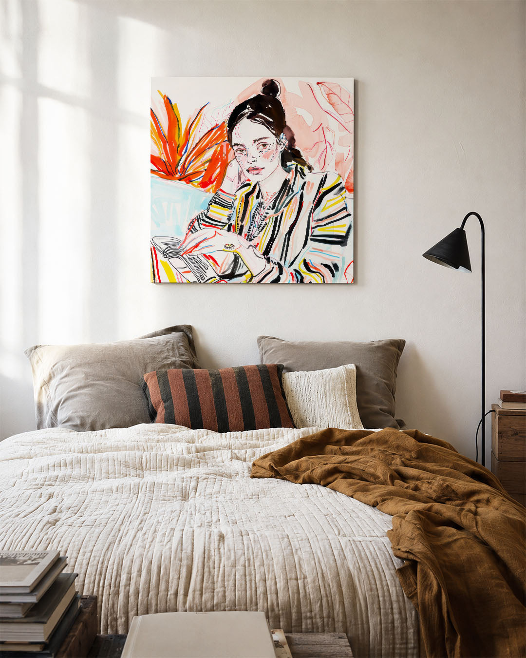 Kleurrijke portret illustratie Kunstwerk