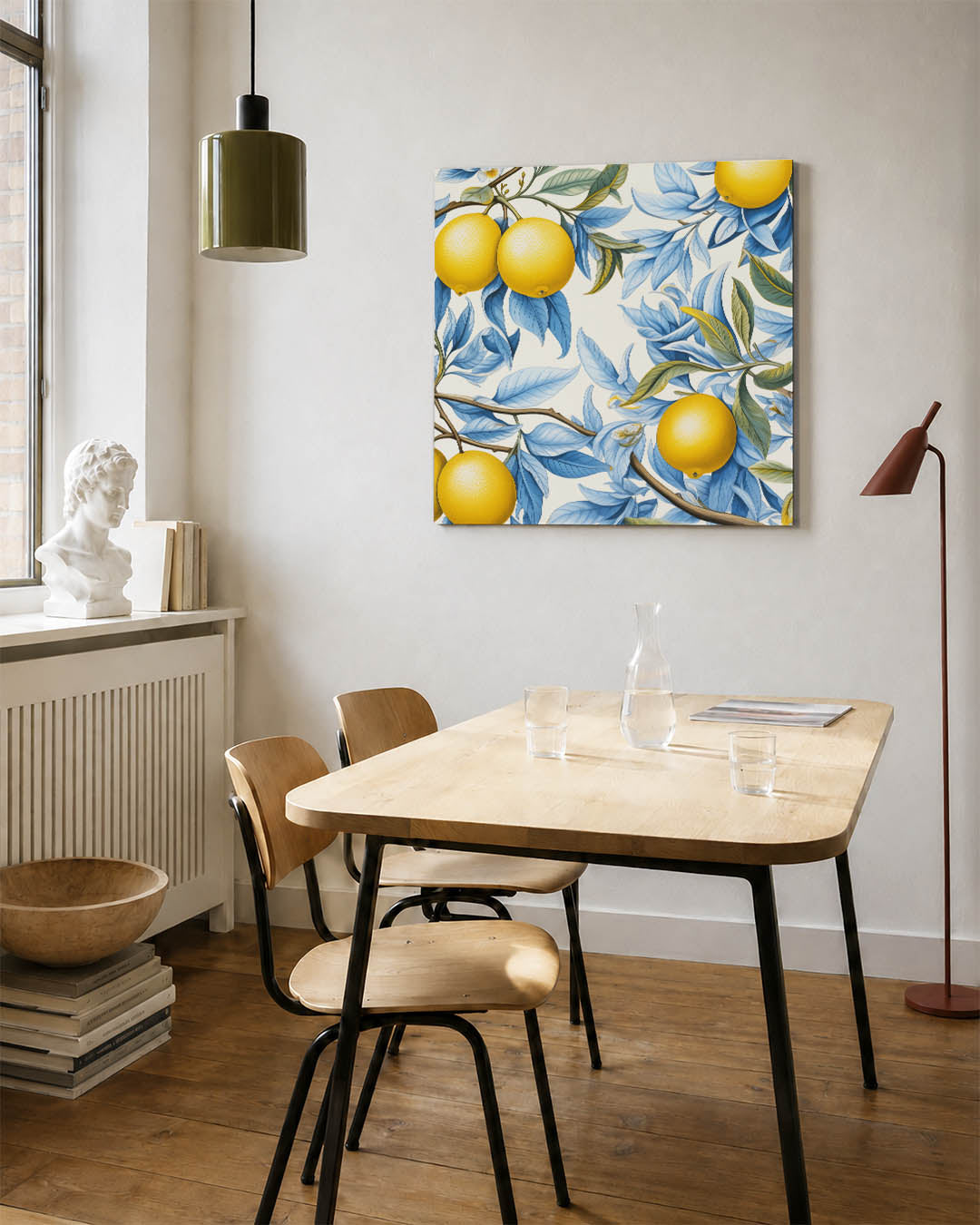 Citrus en bladeren Kunstwerk