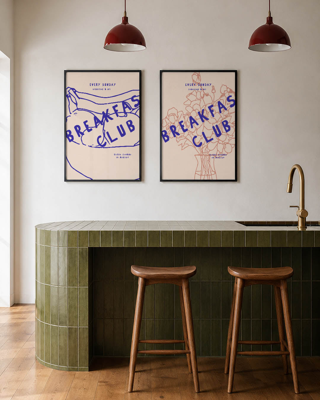 Lijnen en tekst Posterset