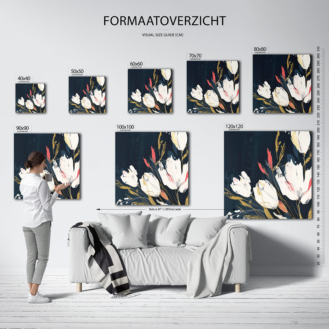 Bloemrijke expressie Kunstwerk