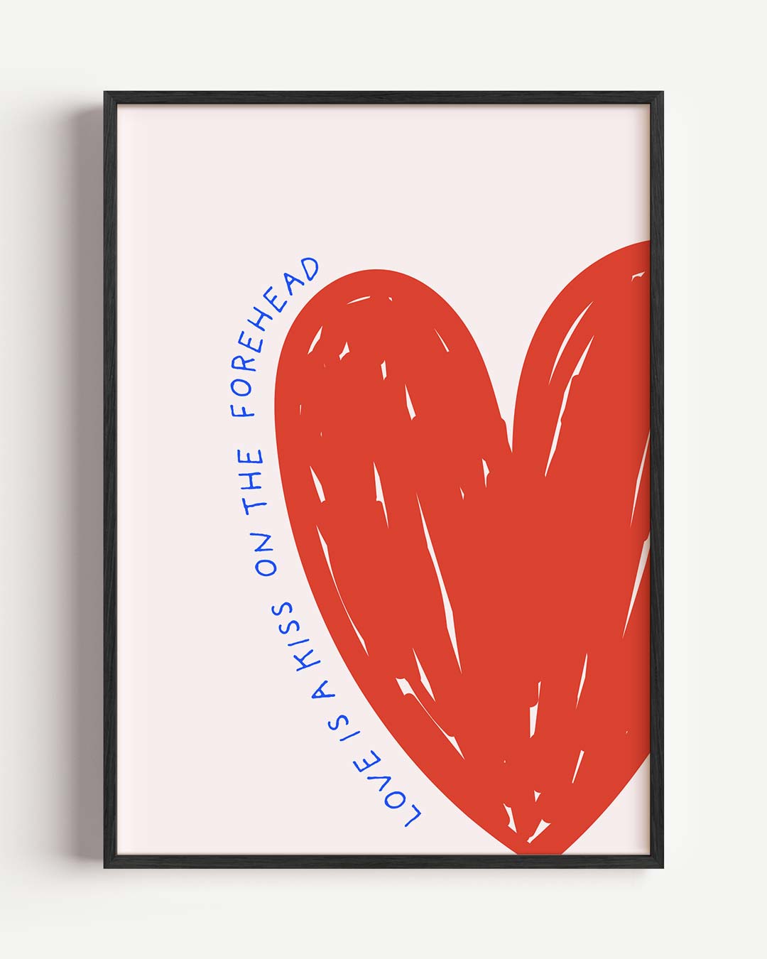 Liefdevolle Kus Voorhoofd Poster