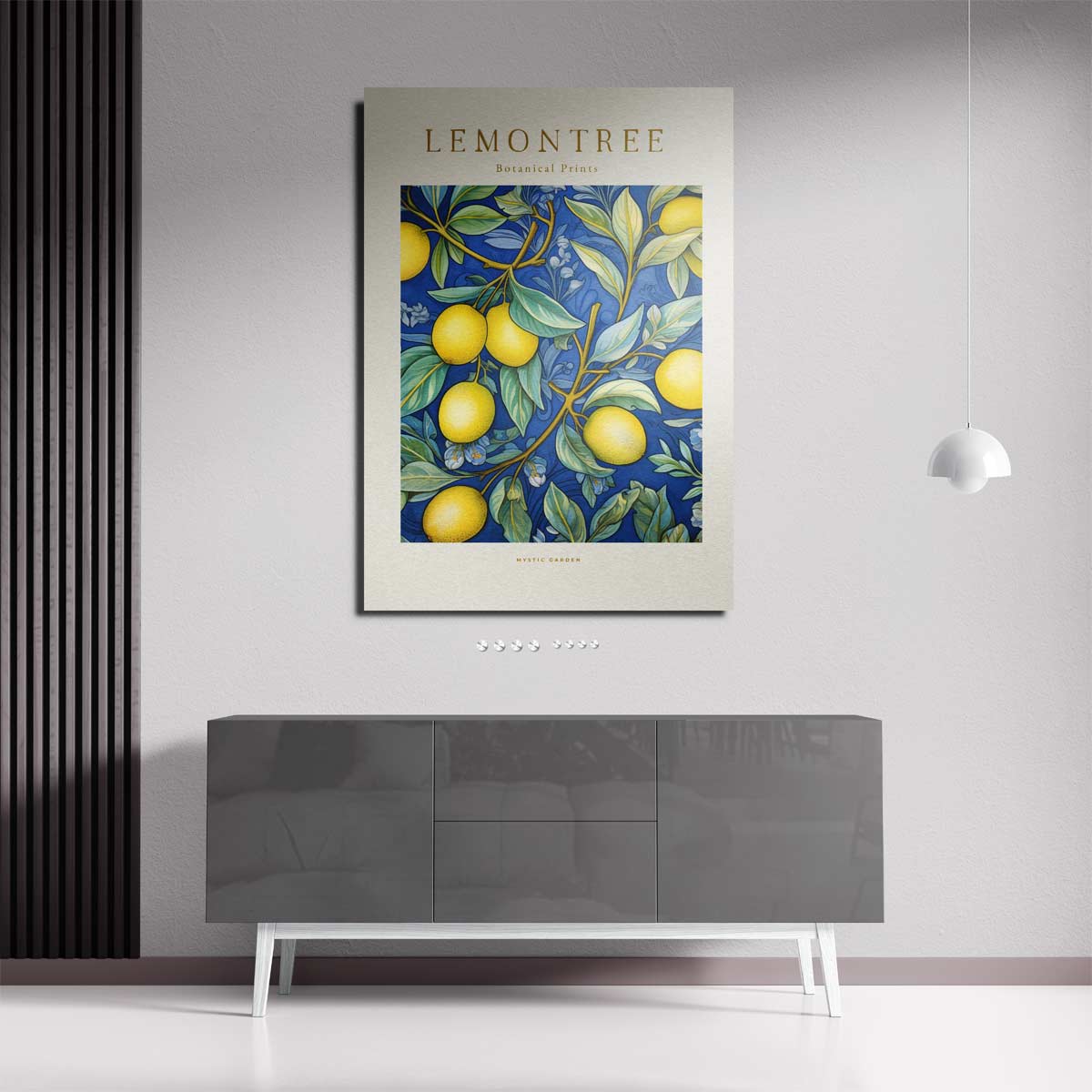Citroenboom Botanische Print Kunstwerk-canvas-dibond-plexiglas-wanddecoratie-WallArtistic