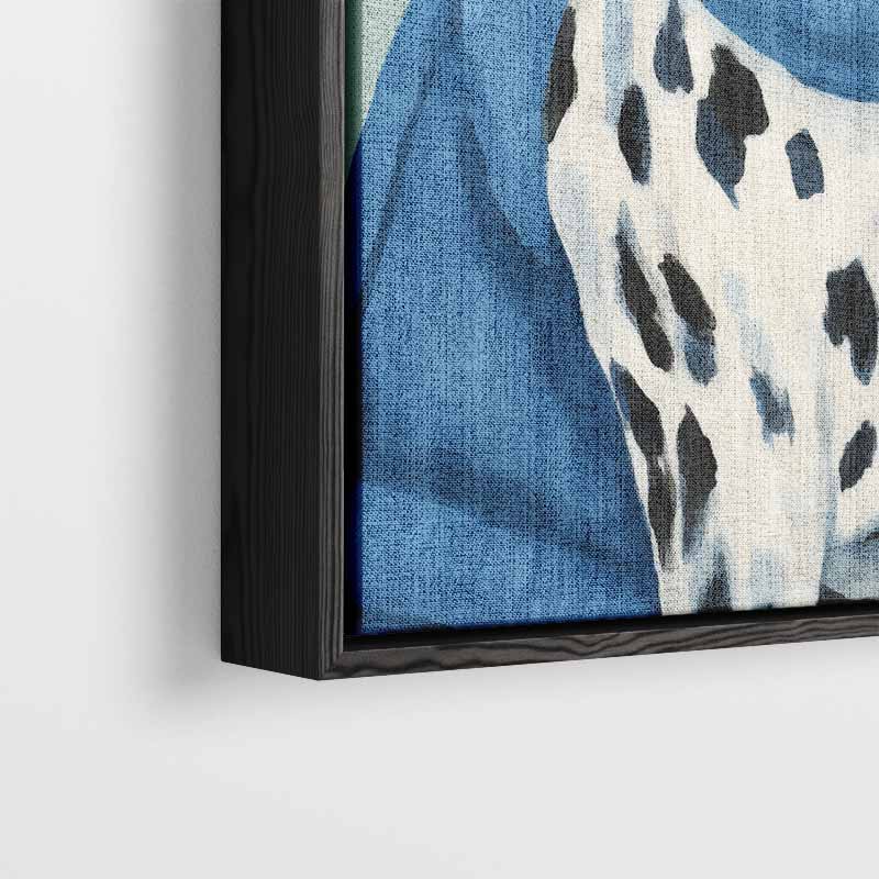 Modieuze Dalmatiër in Blauw Kunstwerk-canvas-dibond-plexiglas-wanddecoratie-WallArtistic