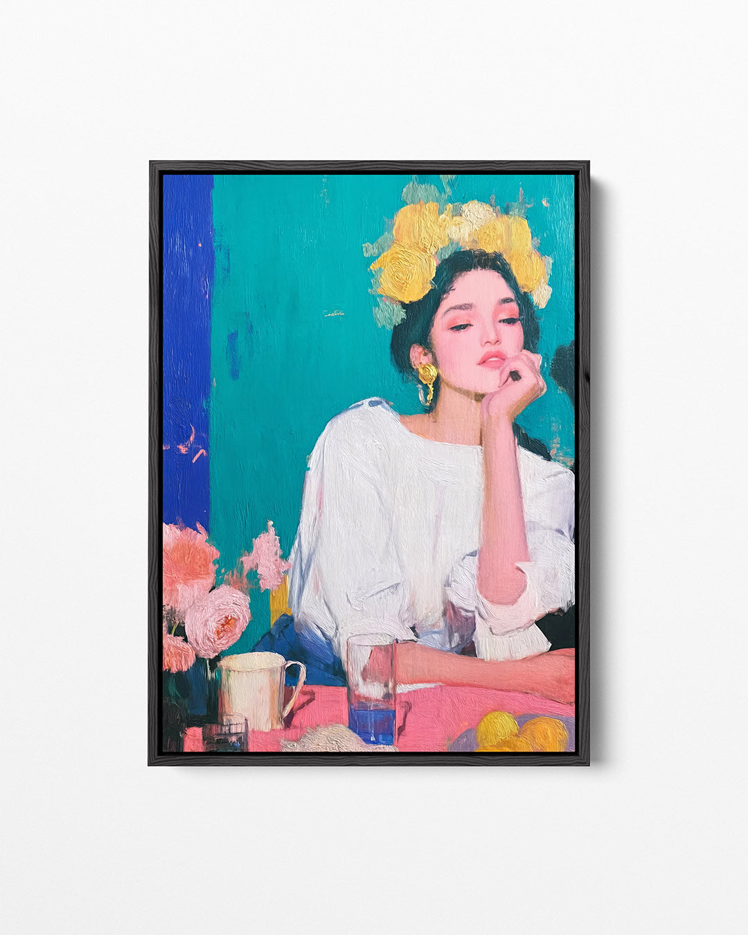 Dromerige portret compositie Kunstwerk
