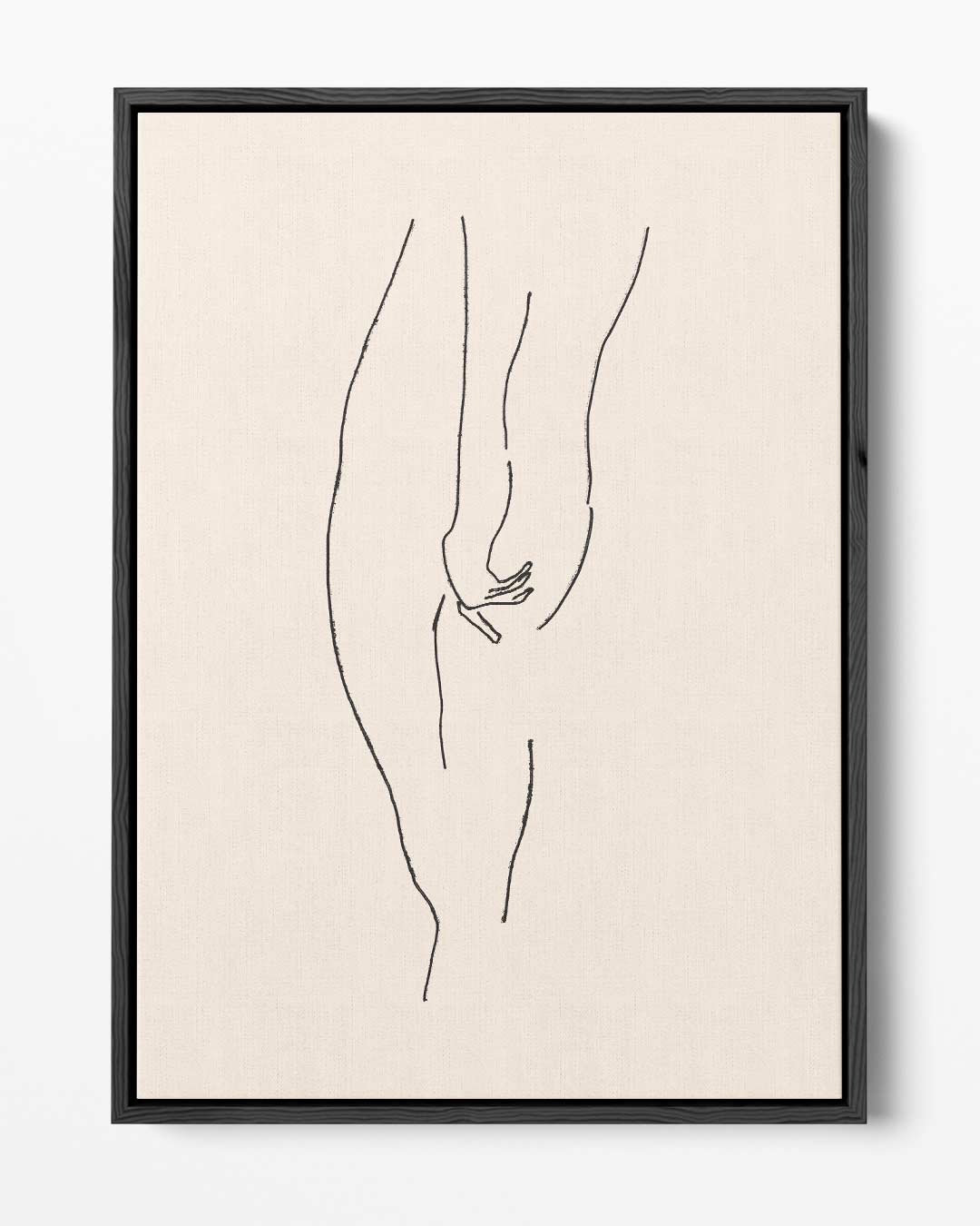 Sierlijke Lijntekening Kunstwerk-canvas-dibond-plexiglas-wanddecoratie-WallArtistic