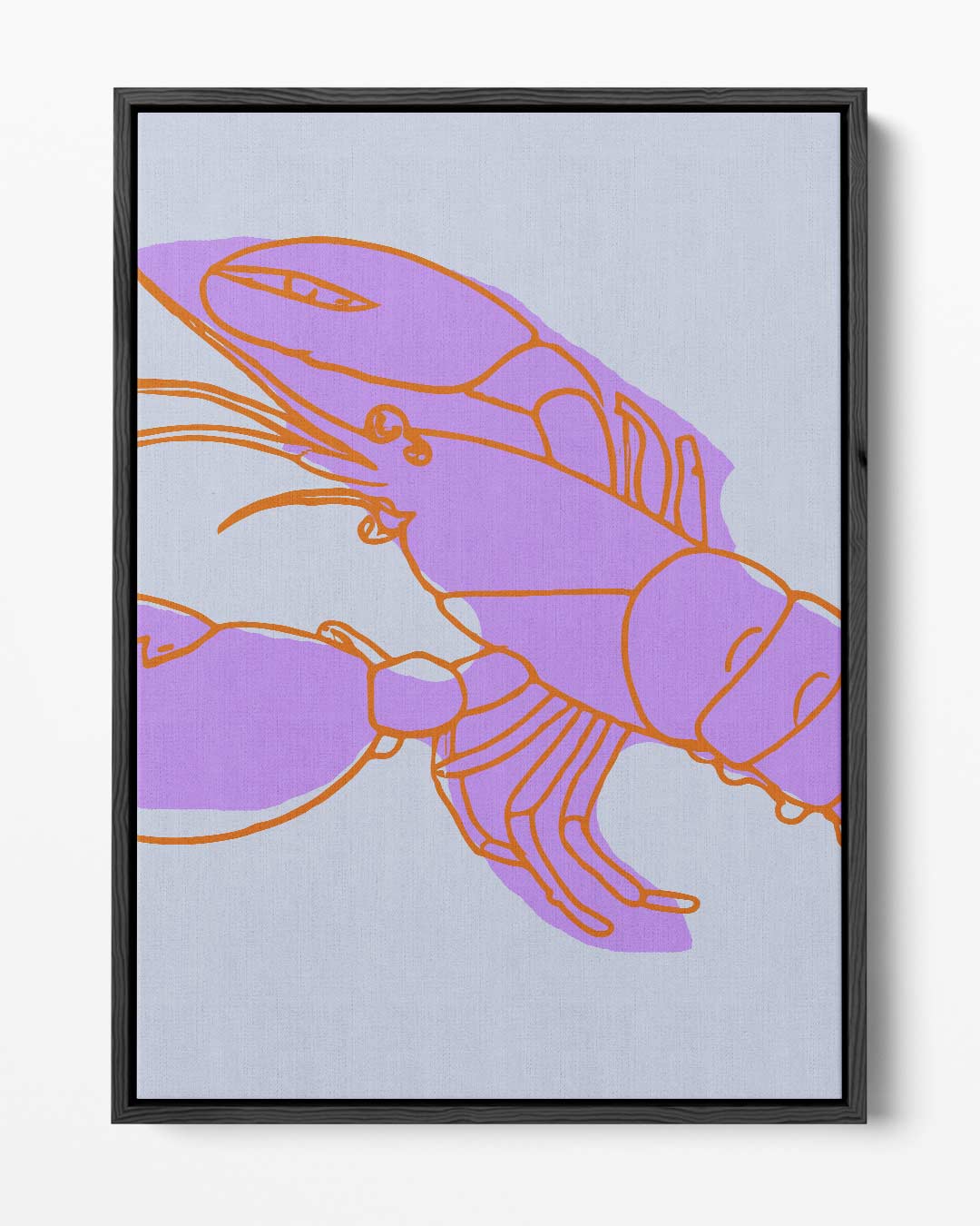 Kleurrijke Kreeft in Abstract Kunstwerk-canvas-dibond-plexiglas-wanddecoratie-WallArtistic