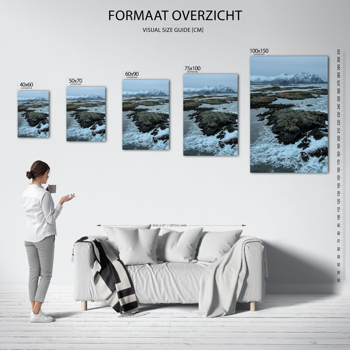 Rotsachtige kustlijn Kunstwerk