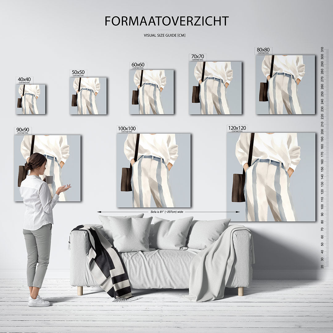 Gestreepte mode illustratie Kunstwerk