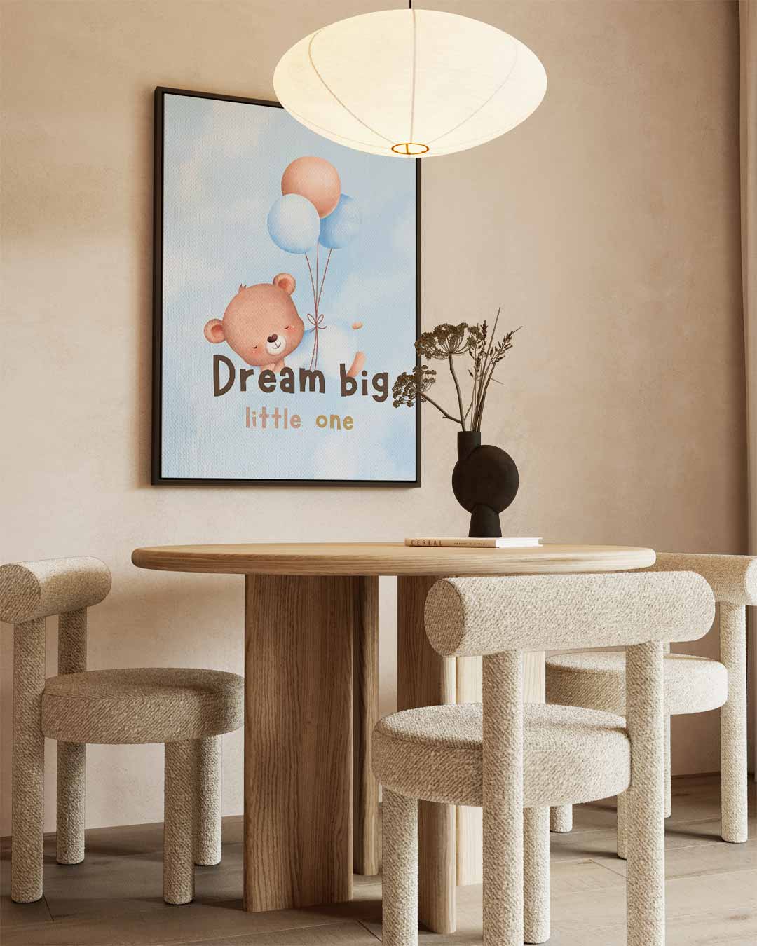 Dromen Met Hartenwens Beer Kunstwerk-canvas-dibond-plexiglas-wanddecoratie-WallArtistic