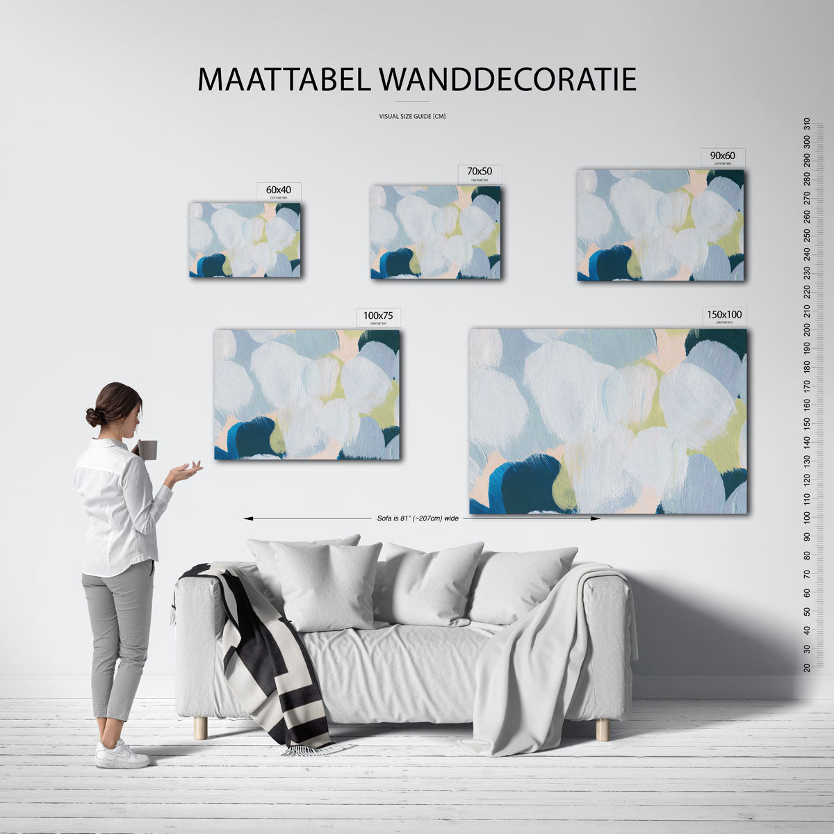Kleurrijke borstelstreken Kunstwerk