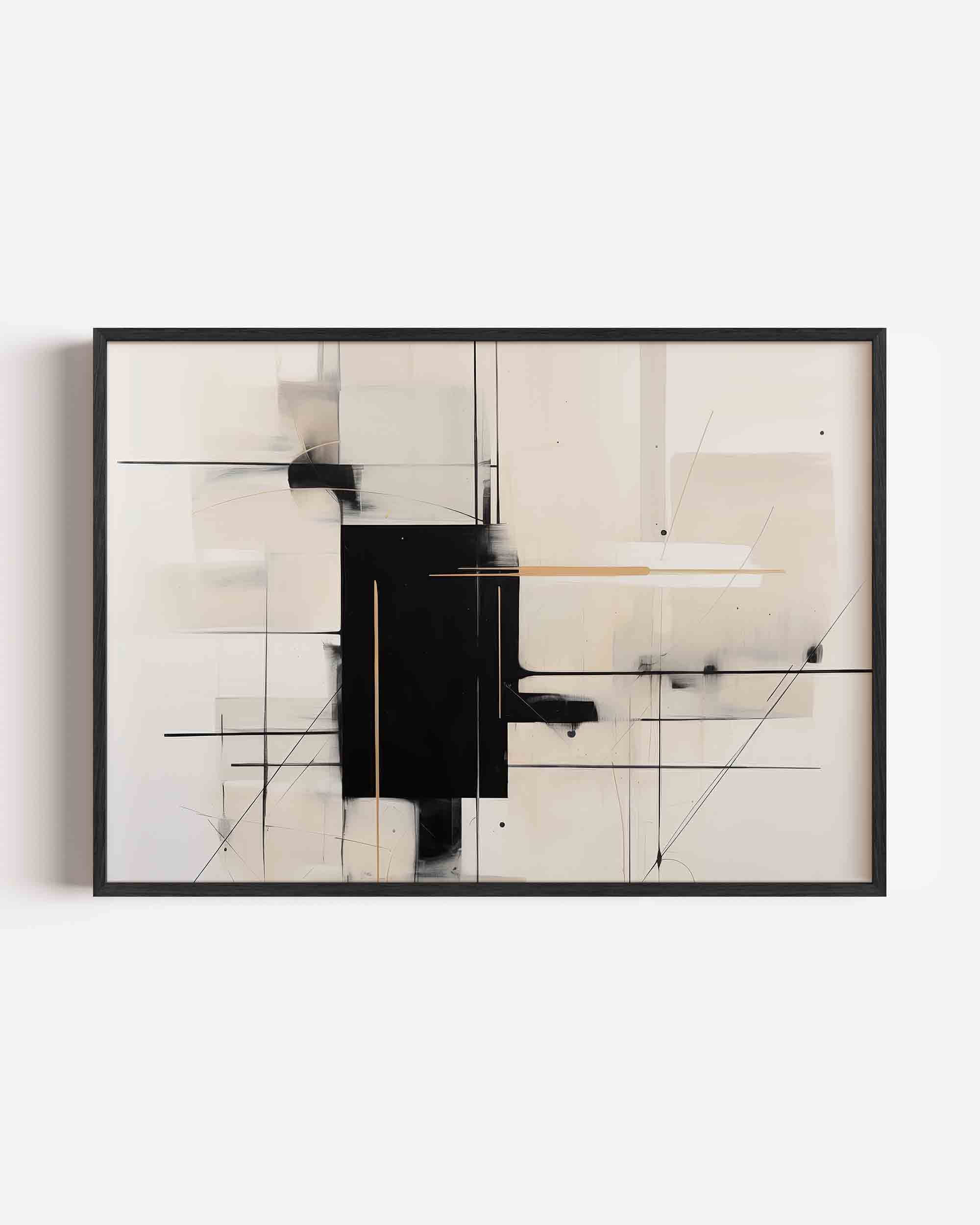 Abstracte lijnen en vlakken Poster