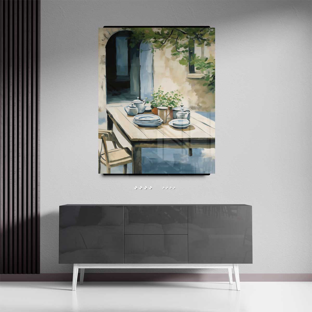 Zomers Tafereel in de Zuid-Franse Tuin Kunstwerk-canvas-dibond-plexiglas-wanddecoratie-WallArtistic