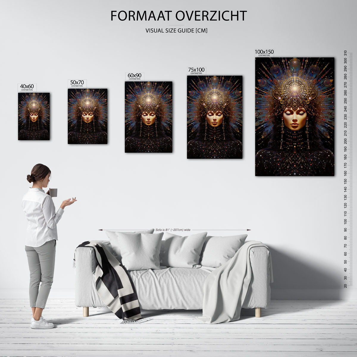 Kosmische vrouw Kunstwerk