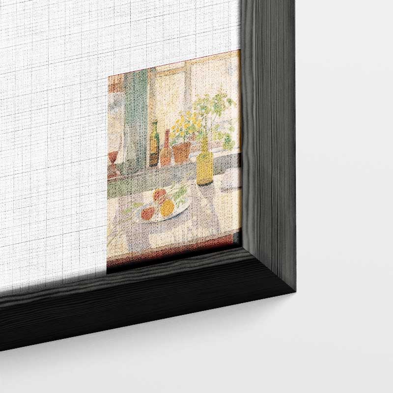 Zomers Stilleven bij het Raam Kunstwerk-canvas-dibond-plexiglas-wanddecoratie-WallArtistic