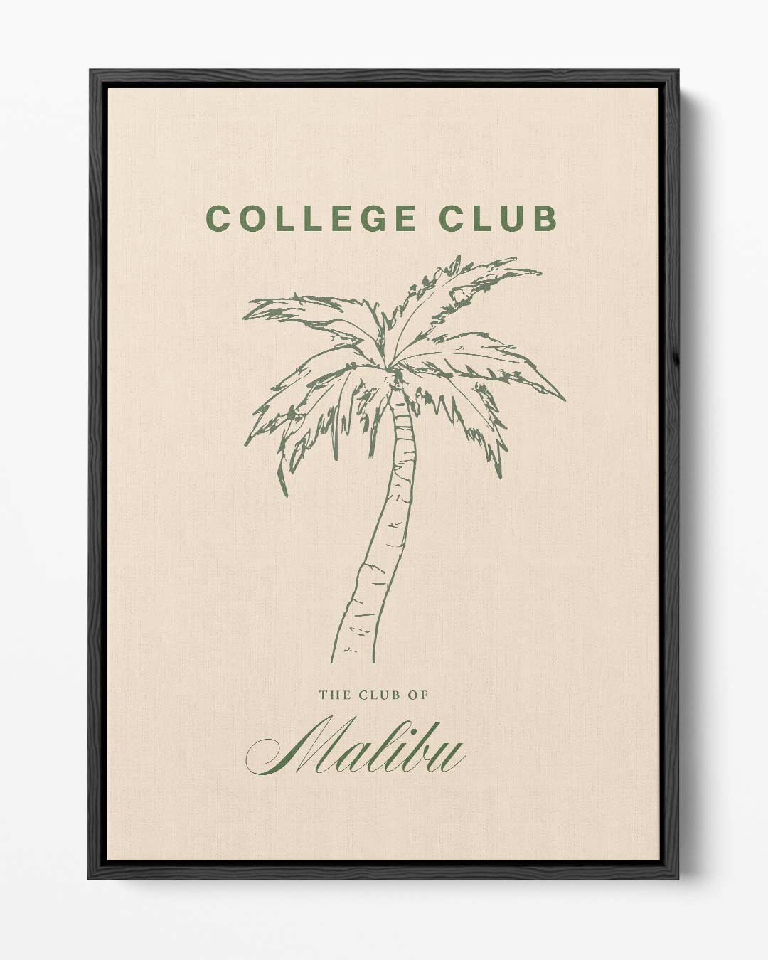 Palmboom Illustratie - College Club Kunstwerk-canvas-dibond-plexiglas-wanddecoratie-WallArtistic