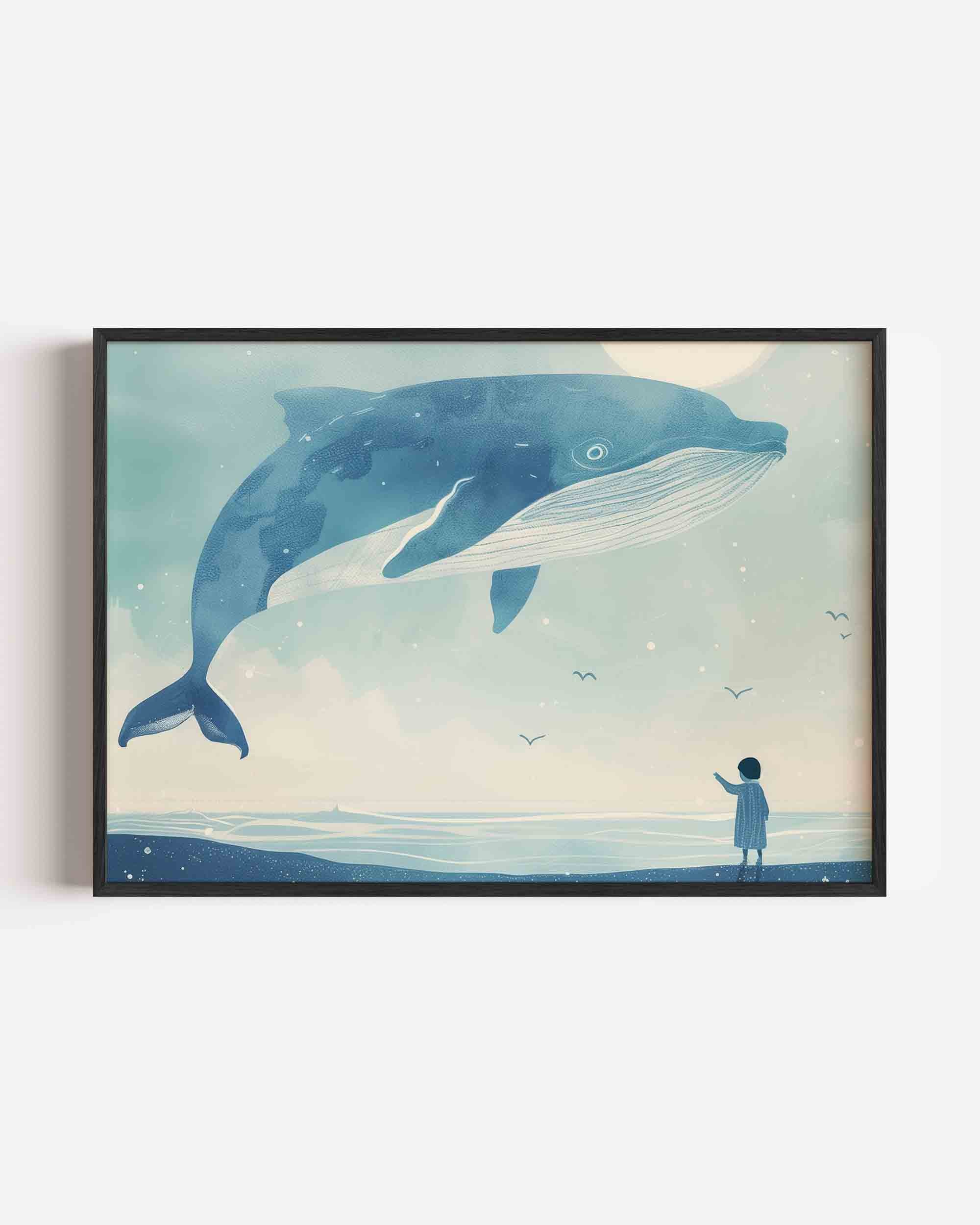 Walvis en kind Poster