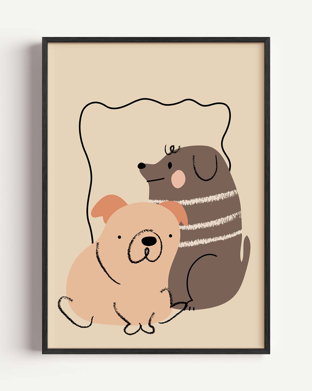Knuffelige Honden Vrienden Poster