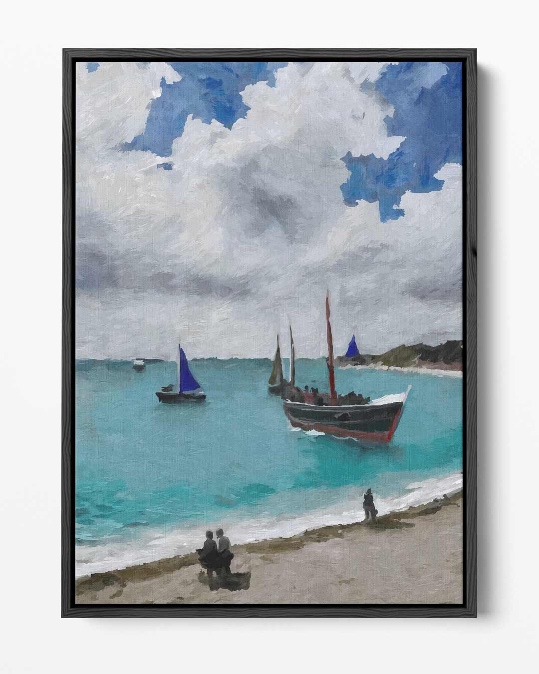 Zomerzeilen aan de Kust Kunstwerk-canvas-dibond-plexiglas-wanddecoratie-WallArtistic