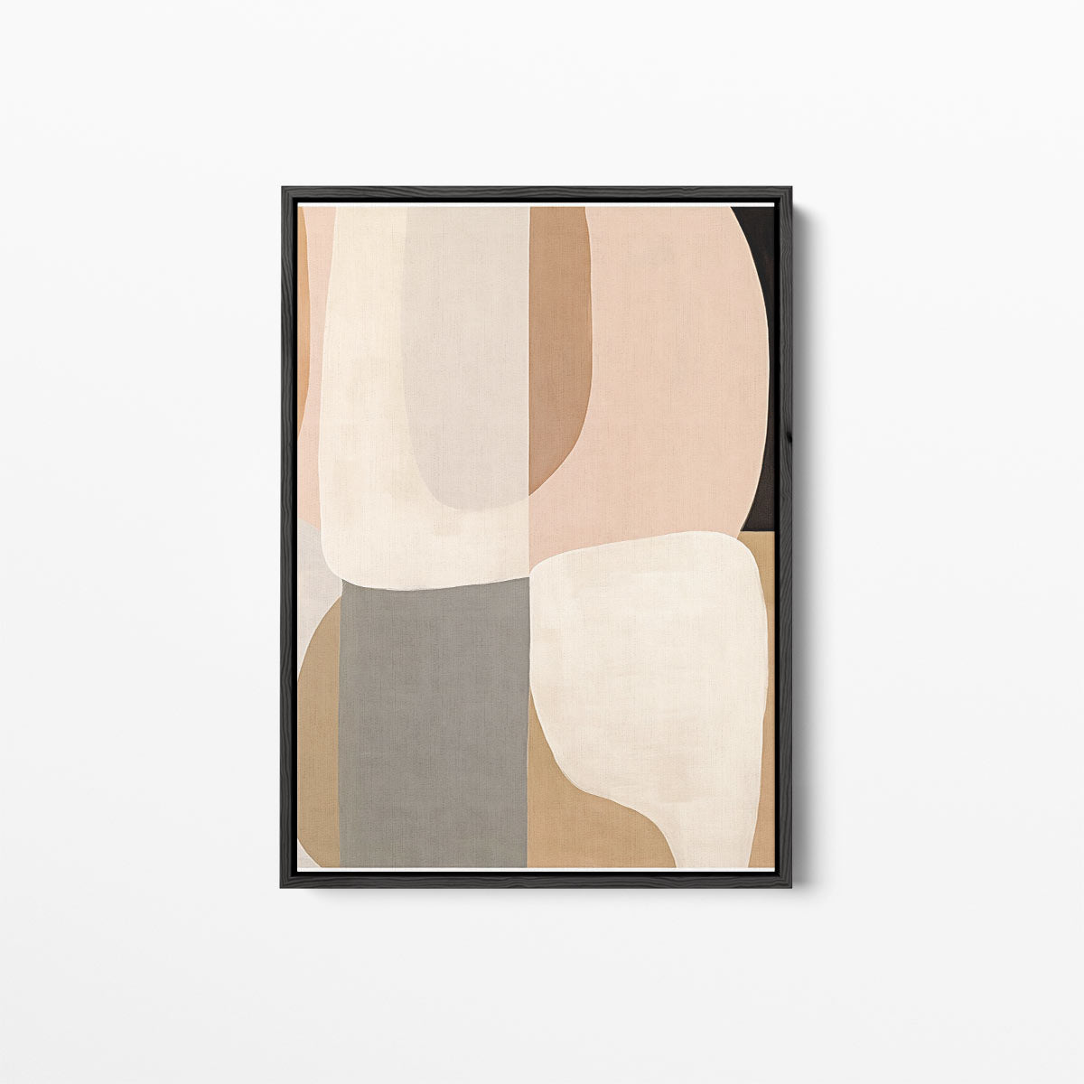 Minimalistische Abstractie in Aardetinten Kunstwerk-canvas-dibond-plexiglas-wanddecoratie-WallArtistic