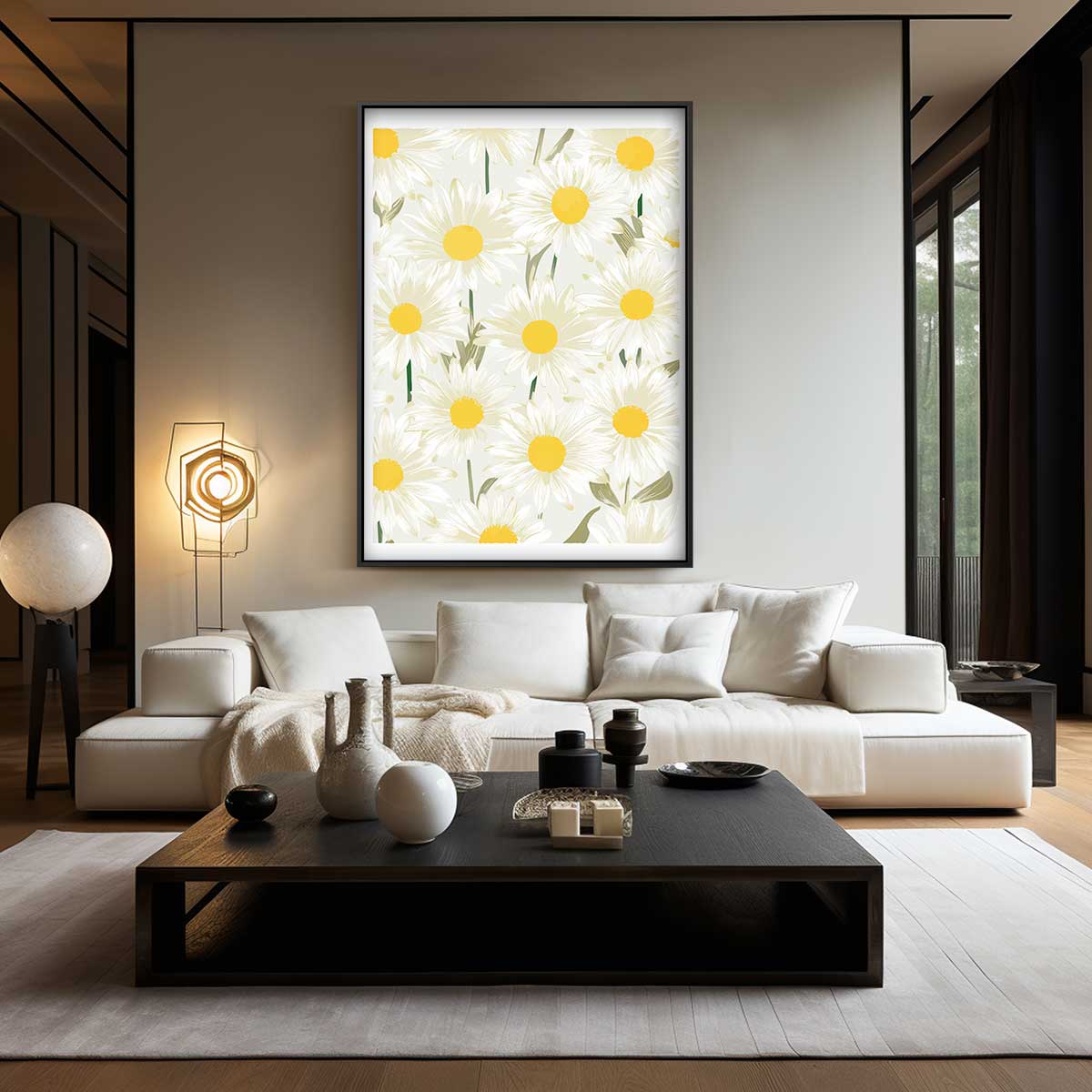 Frisse Madeliefjes Print Kunstwerk-canvas-dibond-plexiglas-wanddecoratie-WallArtistic