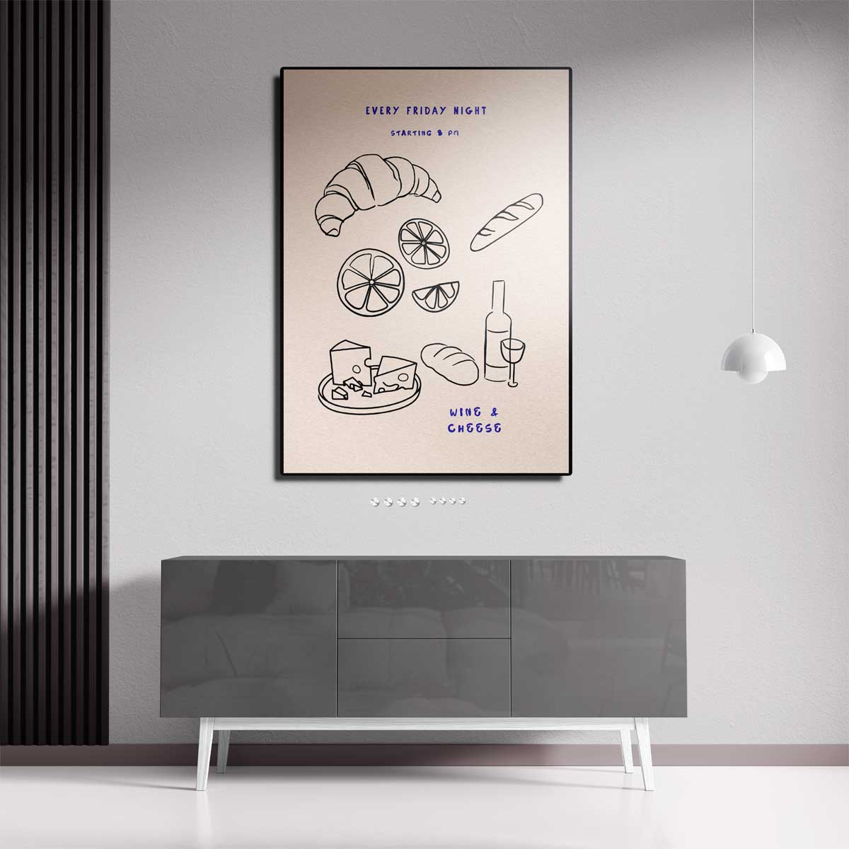 Wine & Cheese Avond Kunstwerk-canvas-dibond-plexiglas-wanddecoratie-WallArtistic